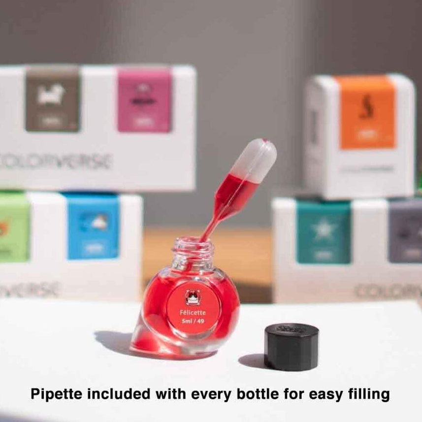 Colorverse Mini |  Black | Fountain Pen Bottled Ink | 5ml | Sunspot