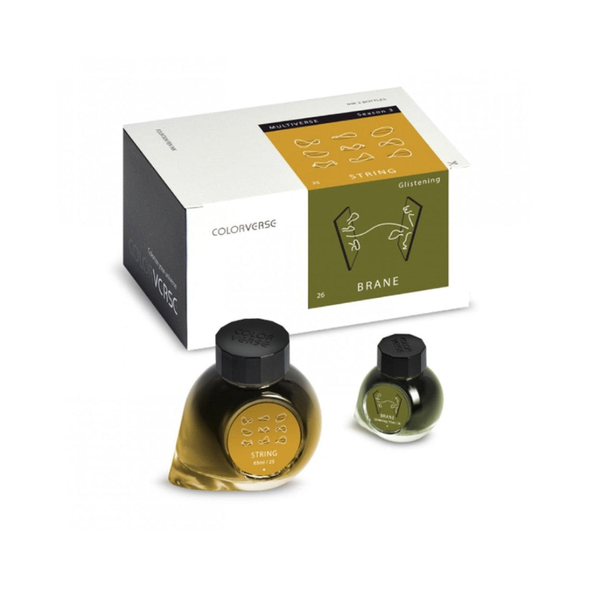 Colorverse Multiverse Series String & Brane Fountain Pen Ink – 65ml & 15ml Set