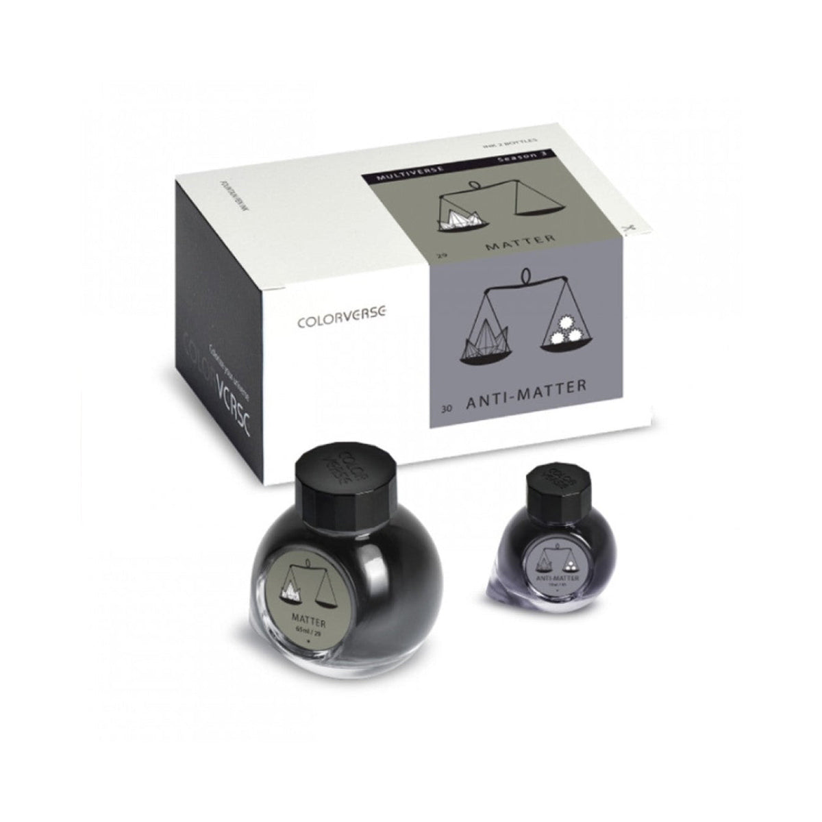 Colorverse Multiverse Series Matter & Anti-Matter Fountain Pen Ink – 65ml & 15ml Set