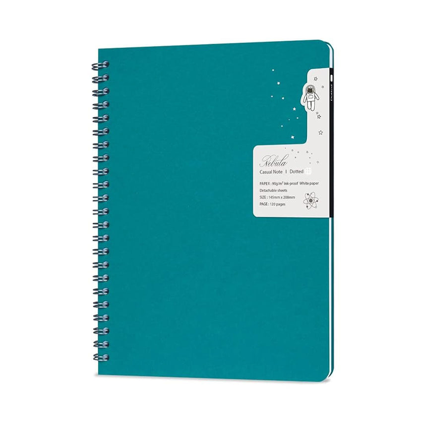 Colorverse | Nebula | Casual Series | Spiral Bound Notebook | Dotted | Turquoise