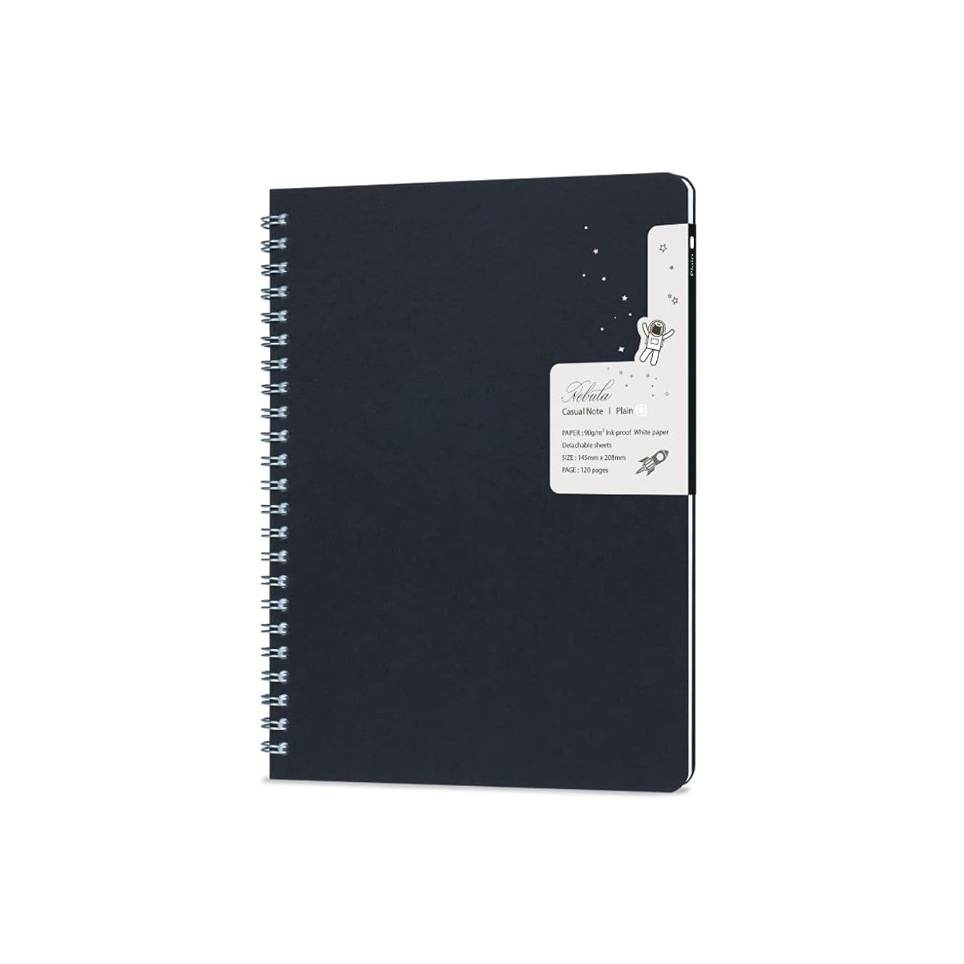 Colorverse | Nebula | Casual Series | Spiral Bound Notebook | Plain | Dark Navy