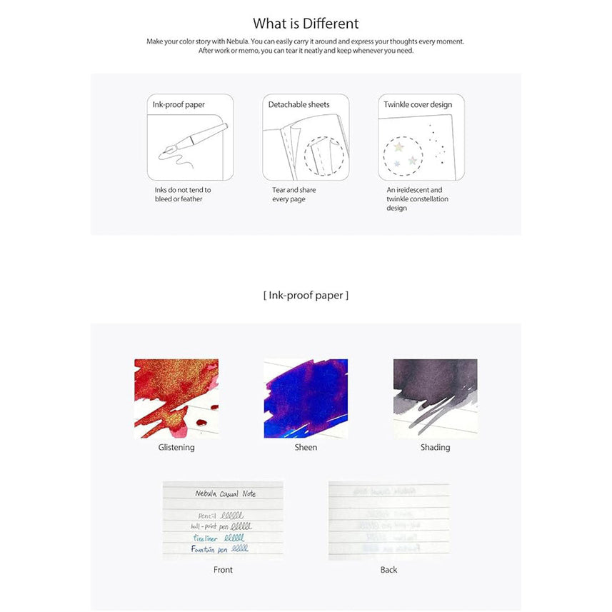 Colorverse | Nebula | Casual Series | Spiral Bound Notebook | Ruled | Dark Navy