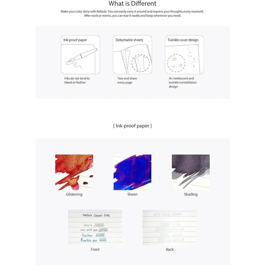 Colorverse | Nebula | Casual Series | Spiral Bound Notebook | Ruled | Turquoise