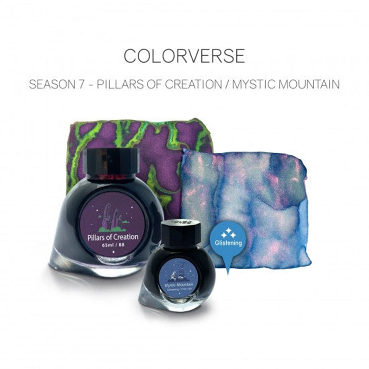 Colorverse Eye On The Universe Pillars Of Creation & Mystic Mountain Fountain Pen Ink – 65ml & 15ml Set