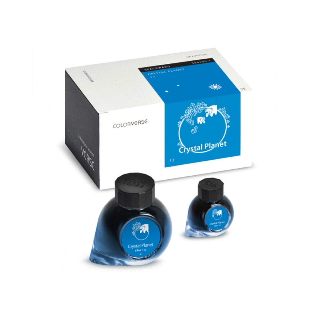 Colorverse Spaceward Series Crystal Planet Fountain Pen Ink – 65ml & 15ml Set