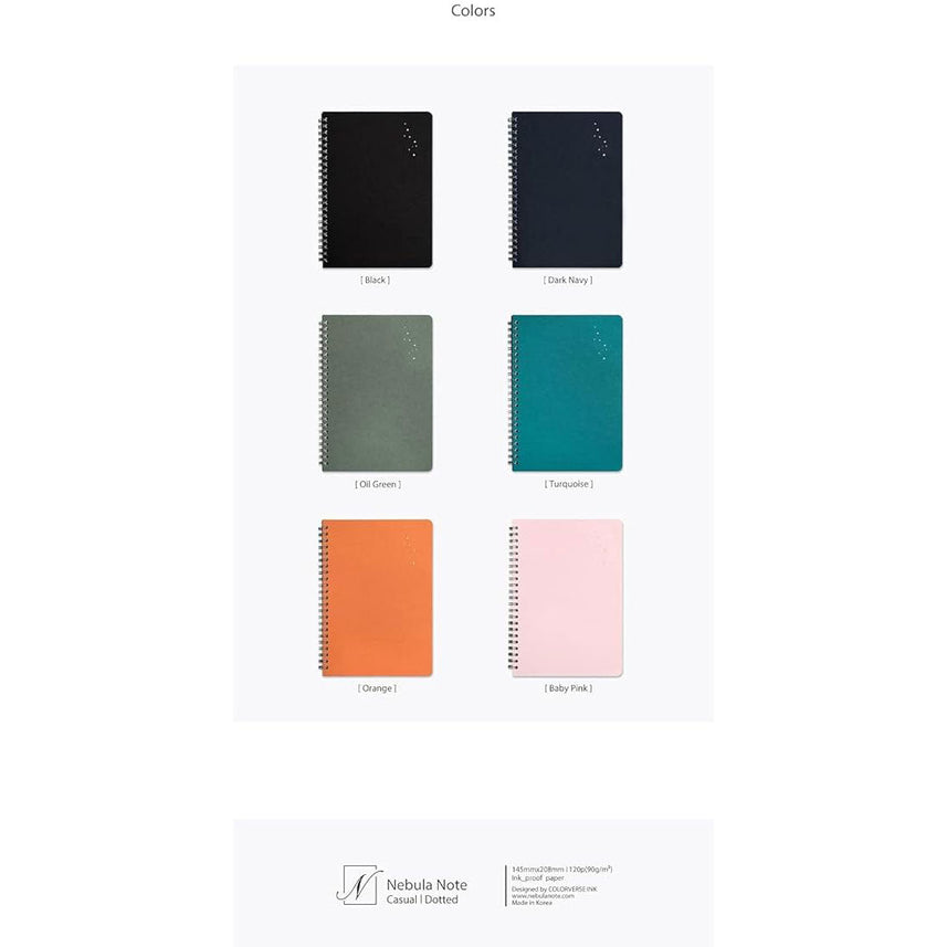 Colorverse | Spiral Bound Note Book | Notebook | Oil Green