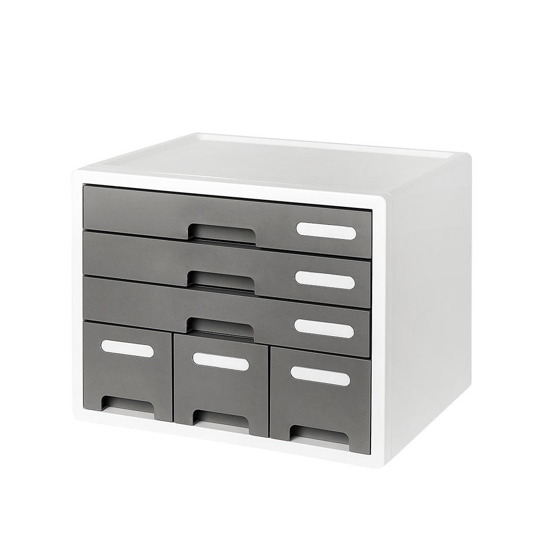 Sysmax 6 Drawers Combo File Cabinet - Grey