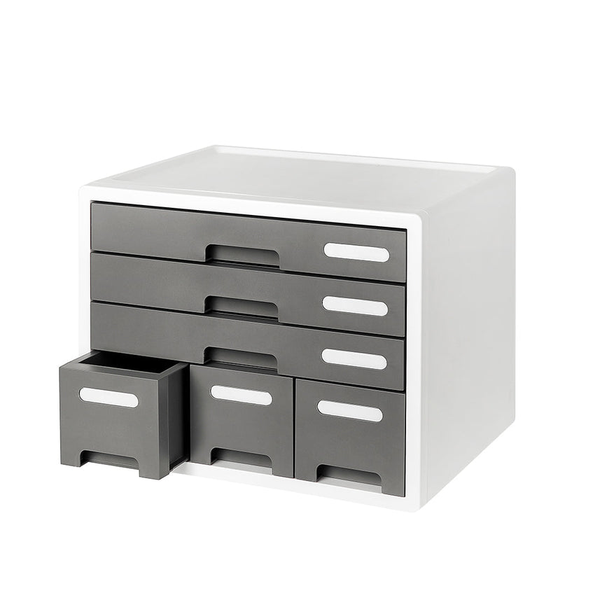 Sysmax 6 Drawers Combo File Cabinet - Grey