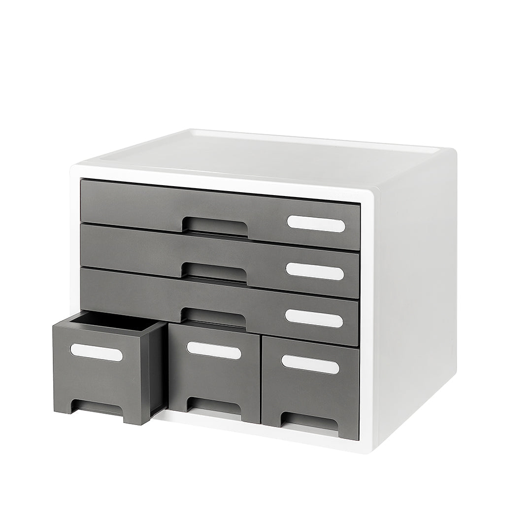 Sysmax 6 Drawers Combo File Cabinet - Grey
