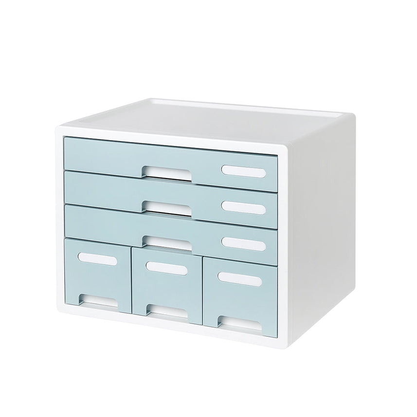 Sysmax 6 Drawers Combo File Cabinet - Mint
