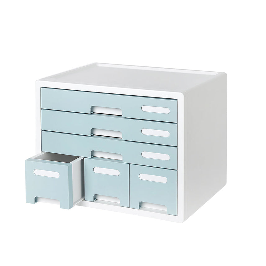 Sysmax 6 Drawers Combo File Cabinet - Mint