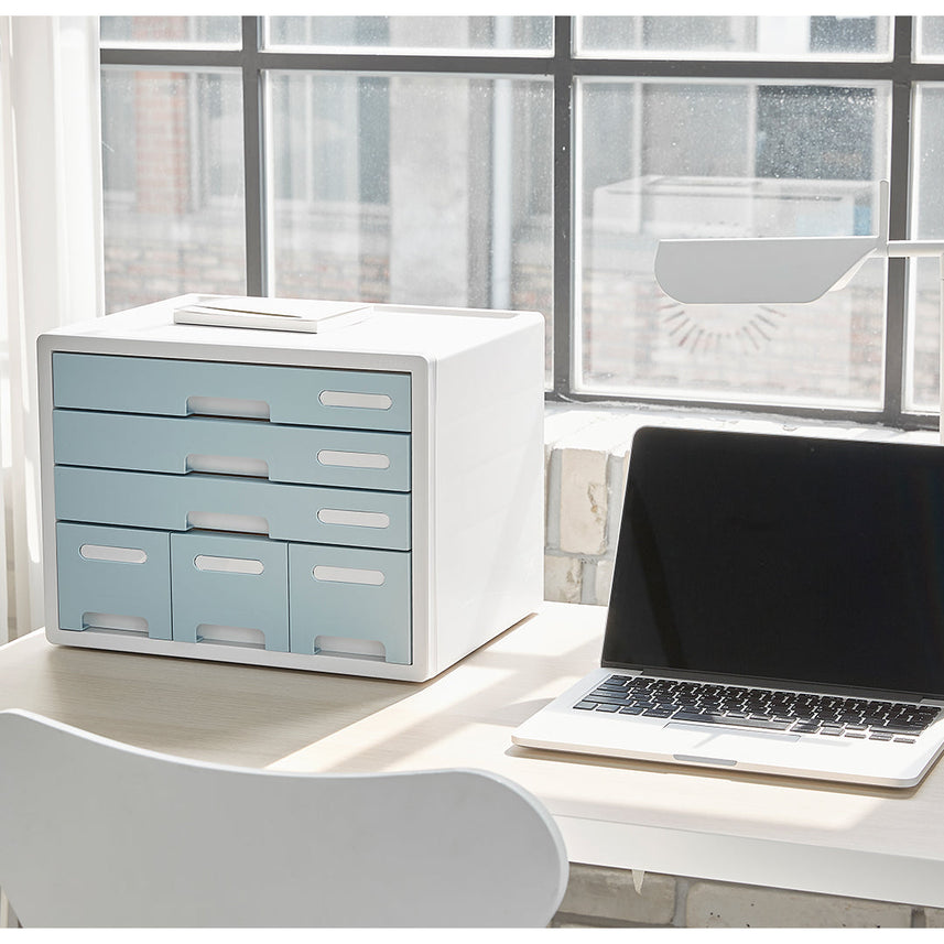 Sysmax 6 Drawers Combo File Cabinet - Grey