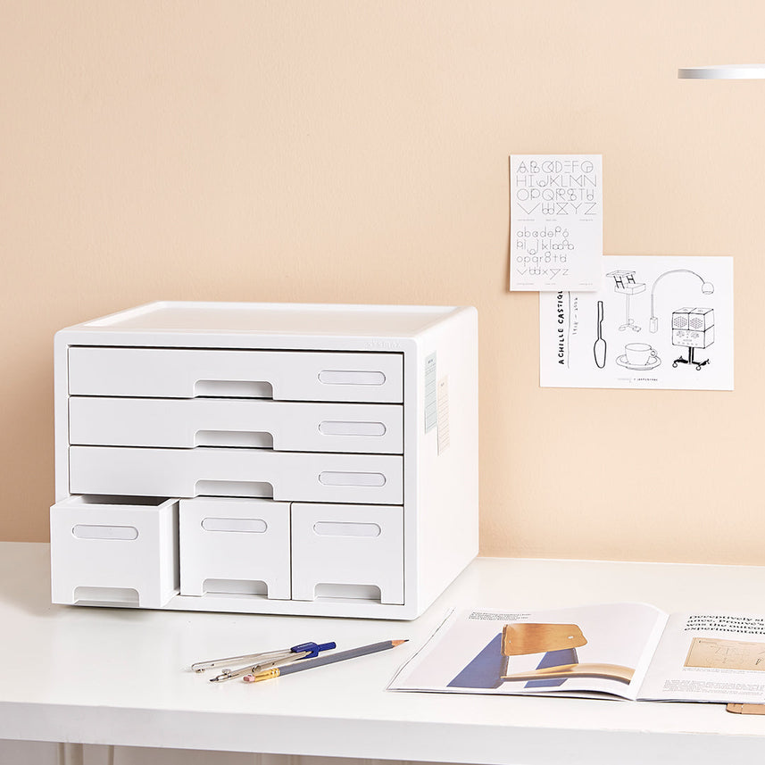 Sysmax 6 Drawers Combo File Cabinet - White