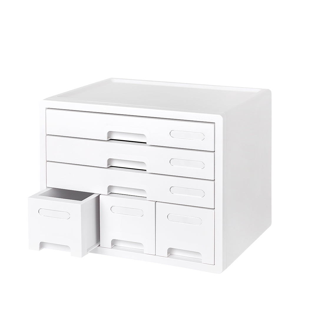Sysmax 6 Drawers Combo File Cabinet - White