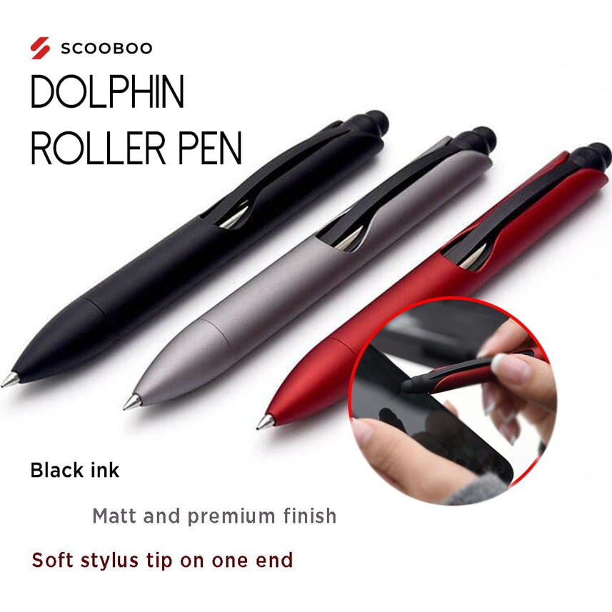 Dolphin Roller Pen - Black Ink - INDOFUTURE - Roller Ball Pen
