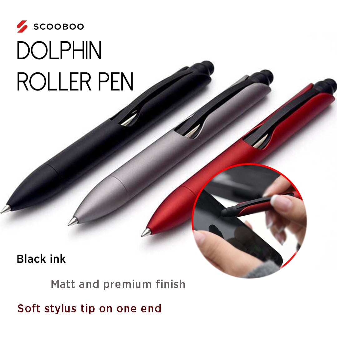 Dolphin Roller Pen - Black Ink - INDOFUTURE - Roller Ball Pen