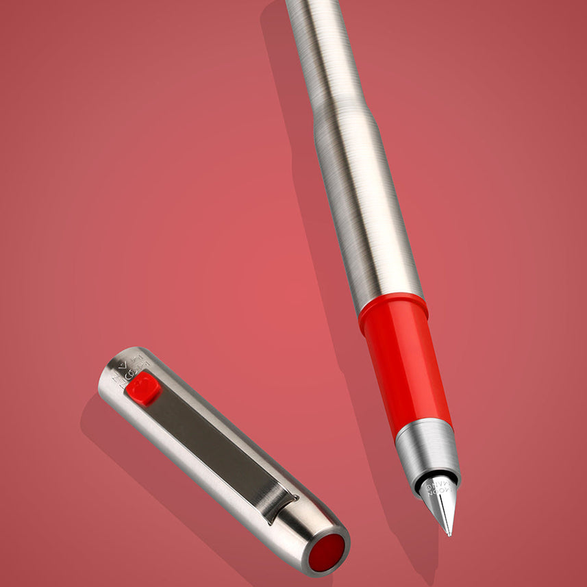 Moonman B25 Spades Ares Fountain Pen – Fine Nib (0.5mm), Stainless Steel