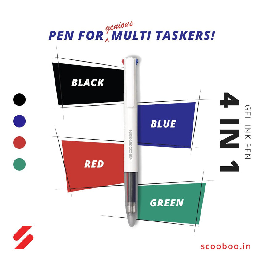 EASY 4 IN 1 GEL INK PEN 0.5mm - INDOFUTURE - Gel Pens