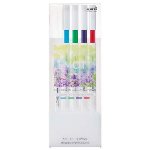 Mitsubishi Pencil | Mechanical Pencil | 0.9mm | Emott | 4 Color Set