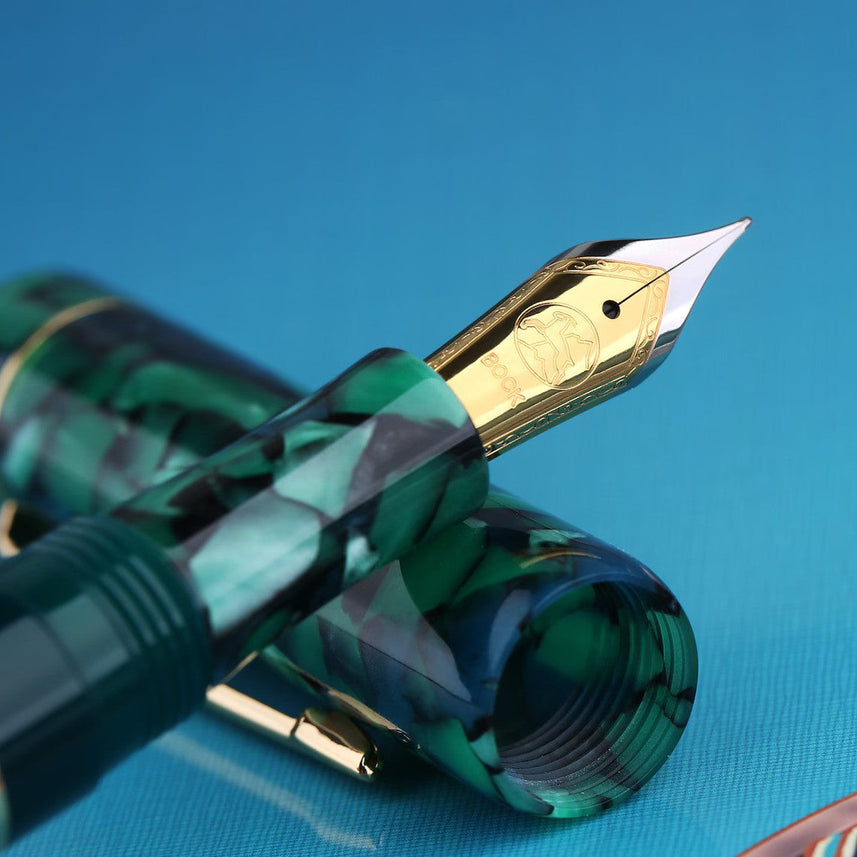 Moonman M700 Fountain Pen – BOCK Fine Nib, Acrylic Writing Pen with Converter