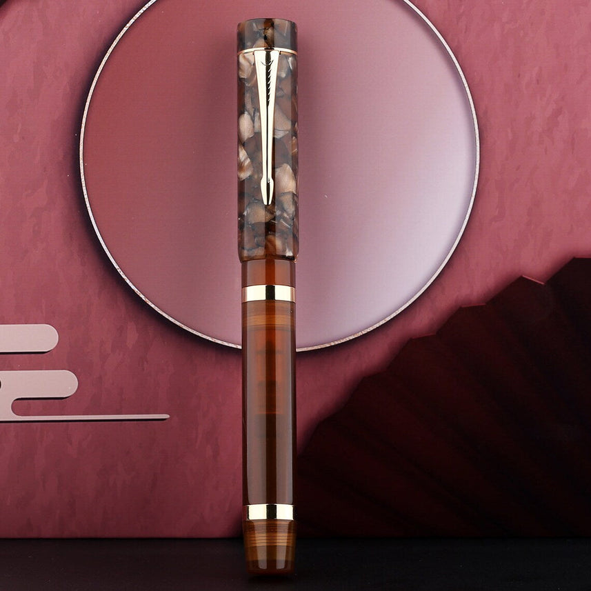 Moonman M700 Fountain Pen – BOCK Fine Nib, Acrylic Writing Pen with Converter