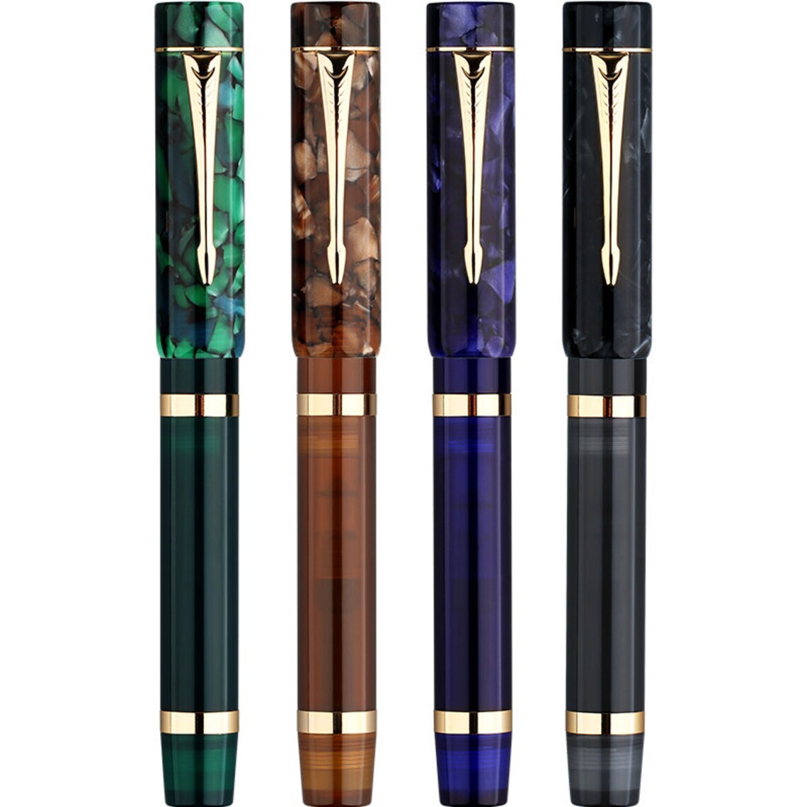 Moonman M700 Fountain Pen – BOCK Fine Nib, Acrylic Writing Pen with Converter