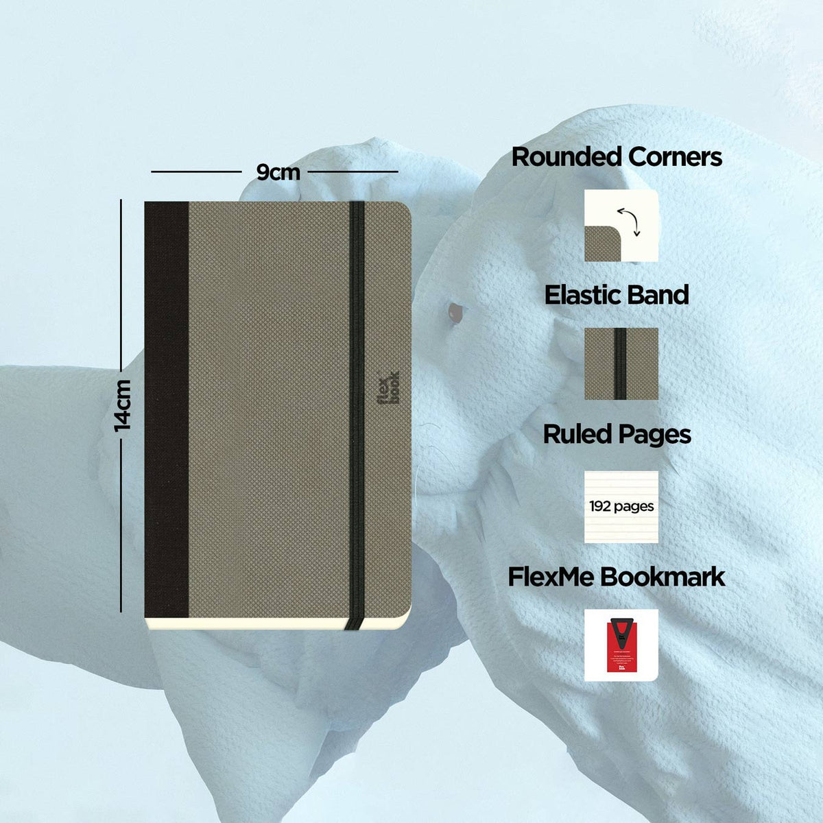 Flexbook | Ruled | Pocket A6 Size Notebook | Elephant | Adventure Series