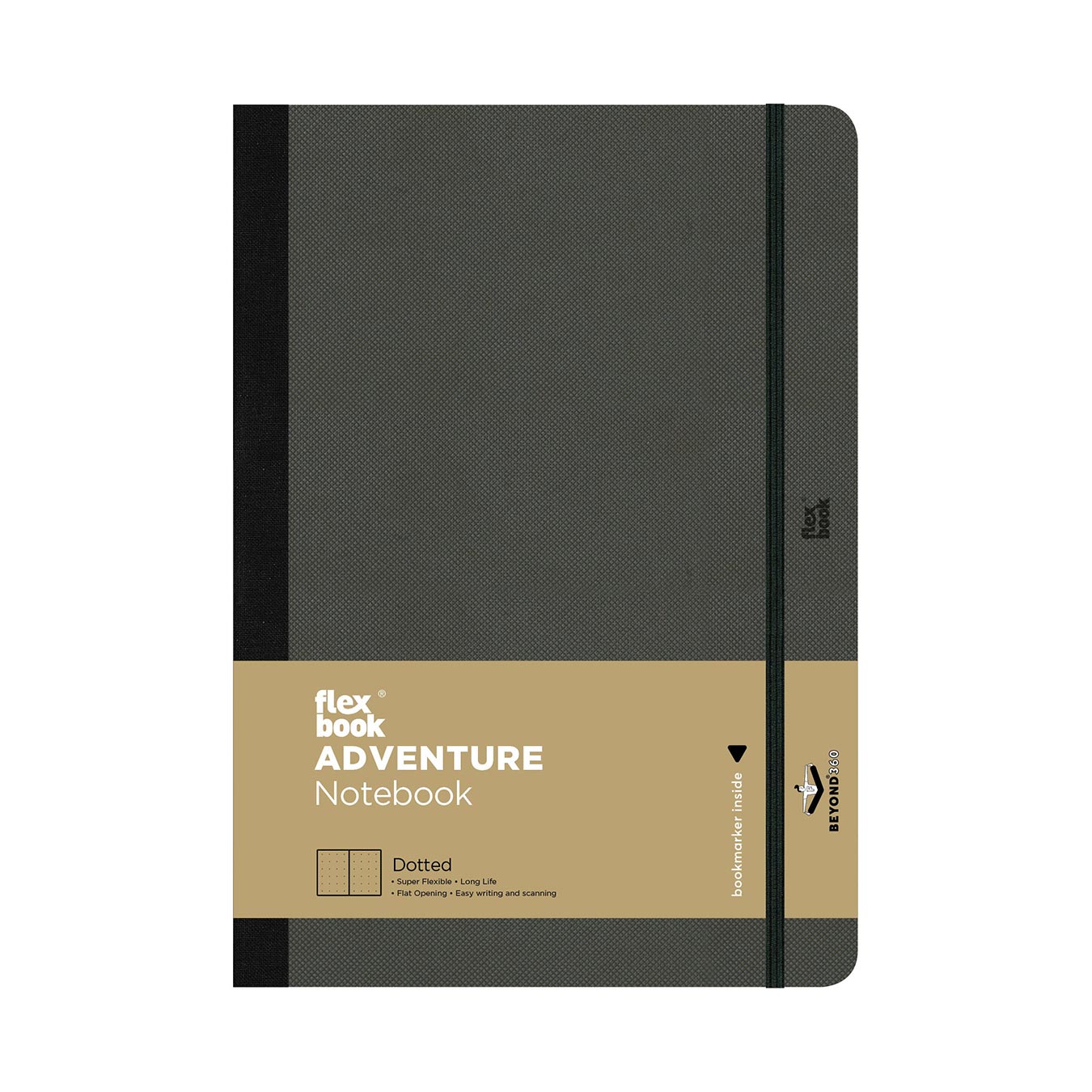 Flexbook | Dotted | Large B5 Size Notebook | Off Black | Adventure Series