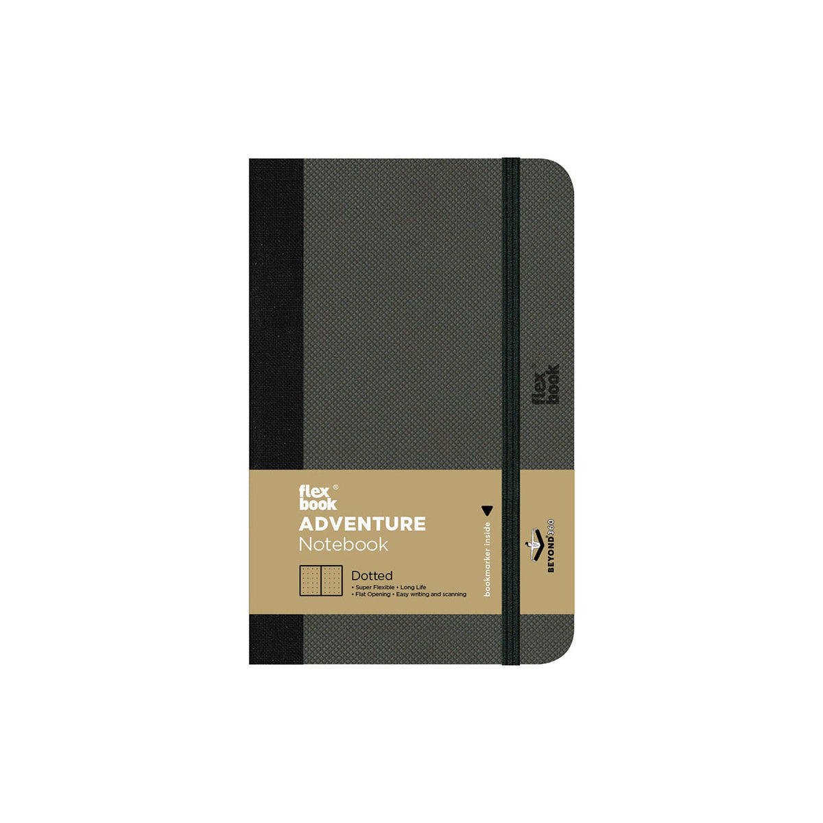 Flexbook | Dotted | Pocket A6 Size Notebook | Off Black | Adventure Series