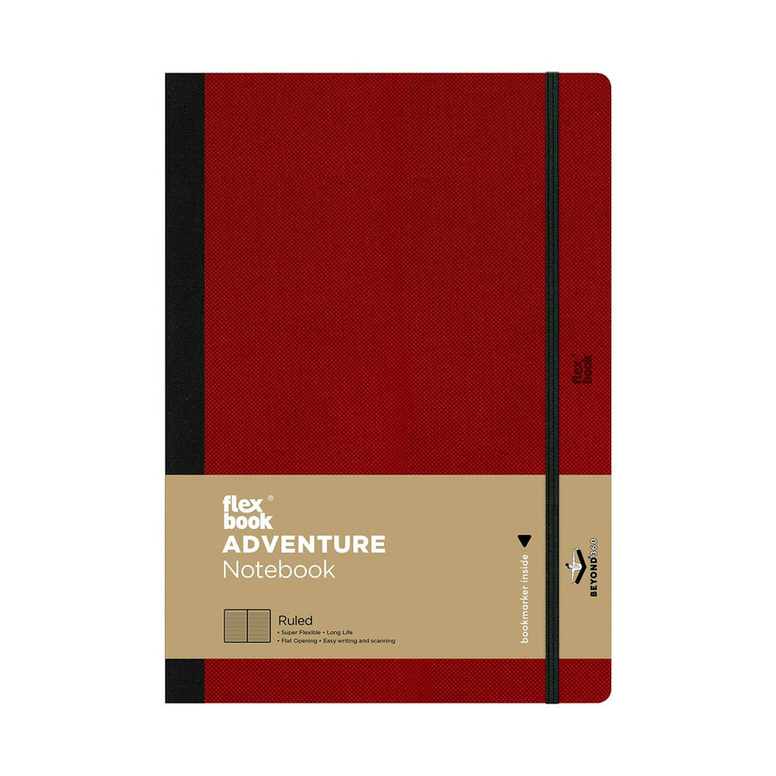 Flexbook | Ruled | Large B5 Size Notebook | Red | Adventure Series