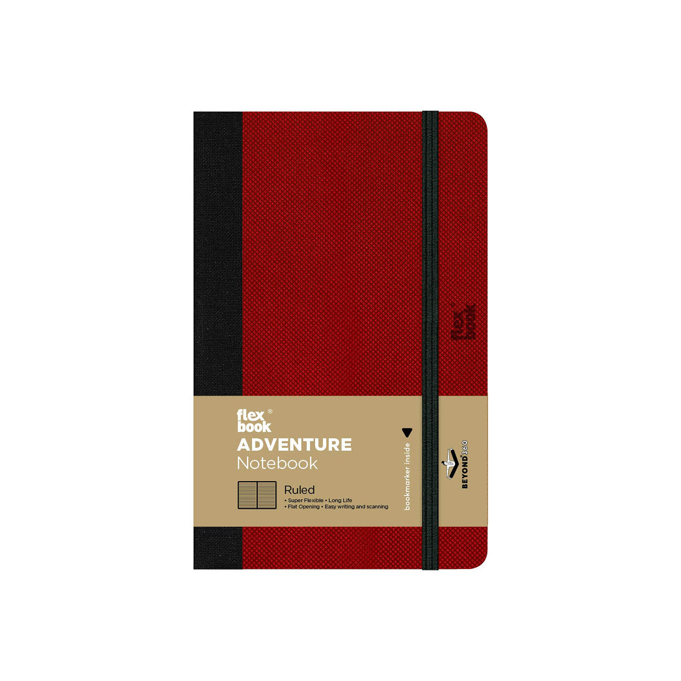 Flexbook | Ruled | Pocket A6 Size Notebook | Red | Adventure Series