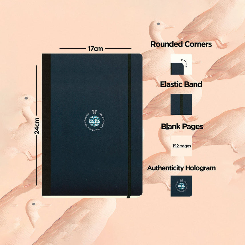 Flexbook | Plain | Large B5 Size Notebook | Black | Flex Global