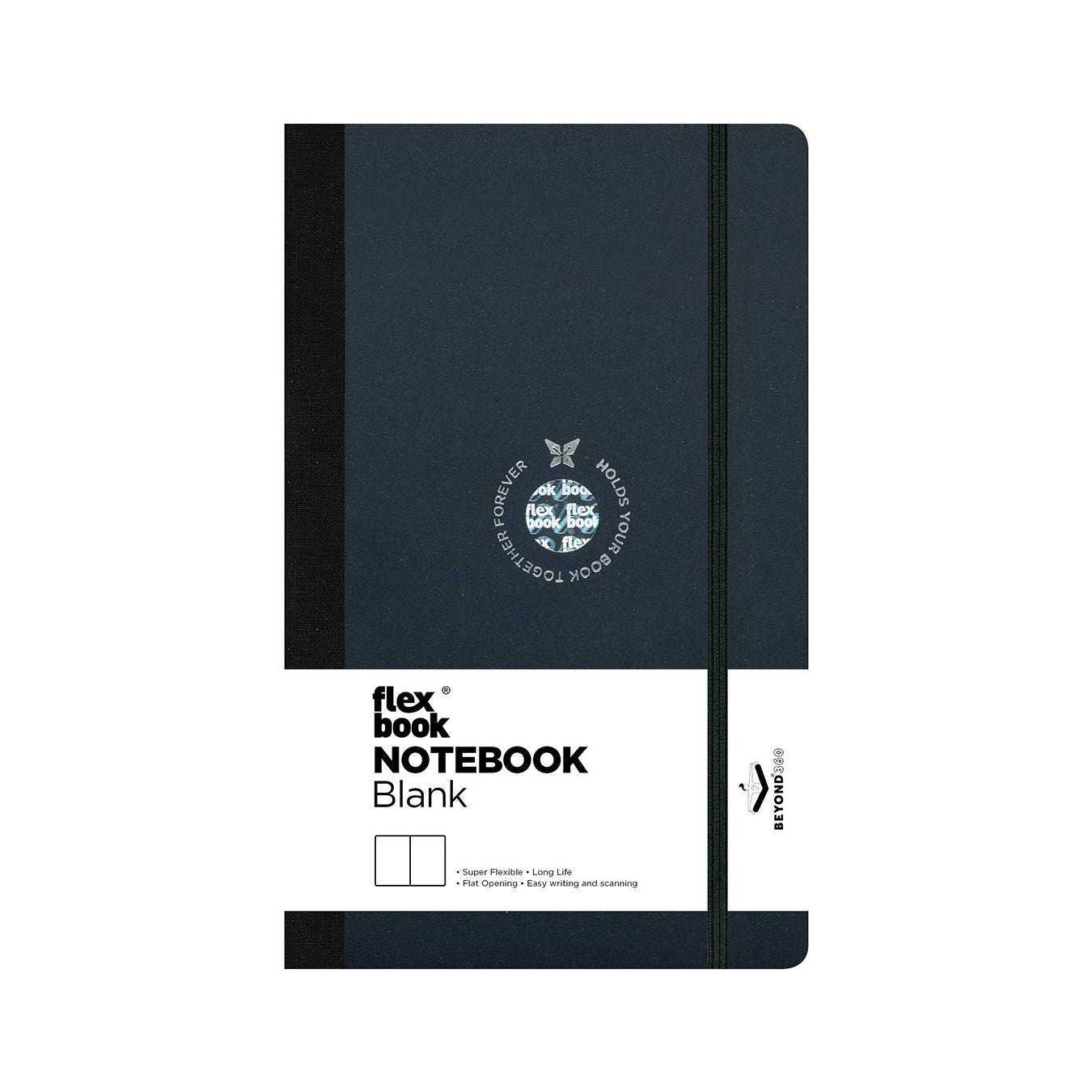 Flexbook | Plain | Medium A5 Size Notebook | Black | Flex Global