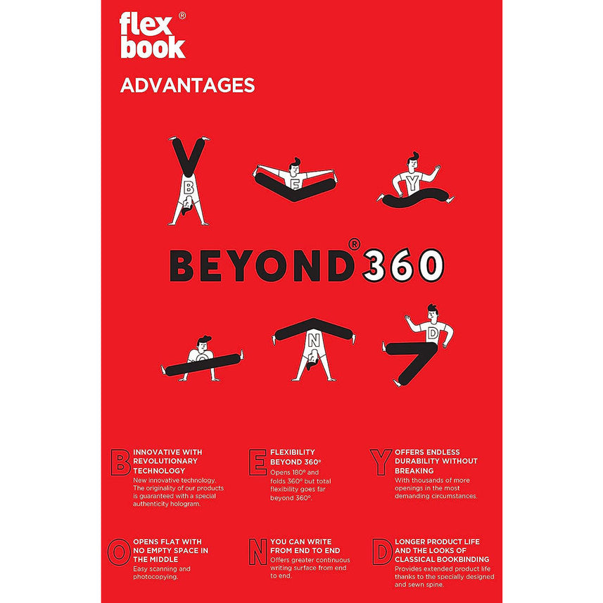 Flexbook | Open Date | Large B5 Size Planner | Black | Flex Global