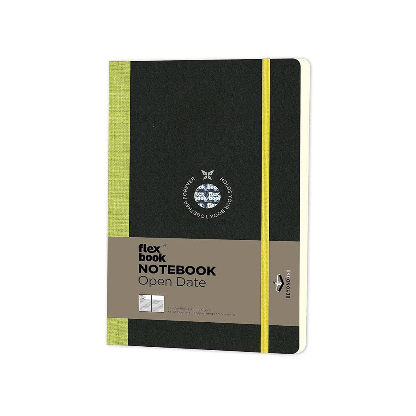 Flexbook | Open Date | Medium A5 Size Planner | Light Green | Flex Global