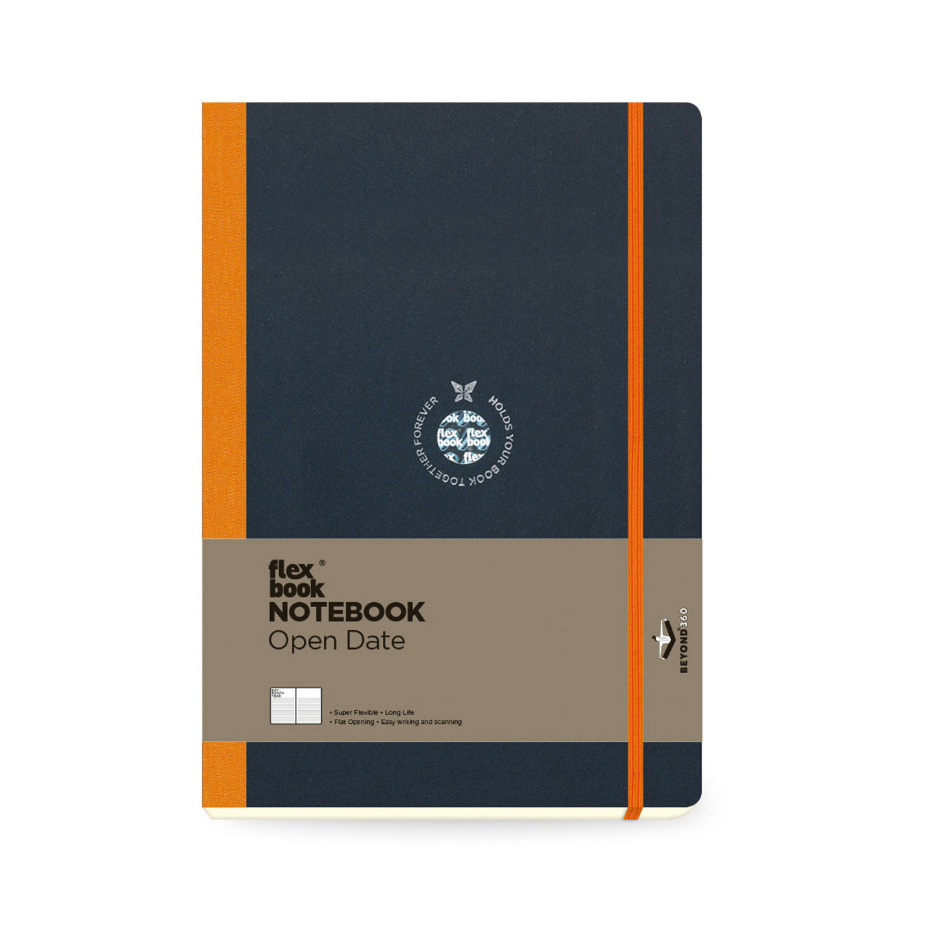 Flexbook | Open Date | Large B5 Size Planner | Orange | Flex Global