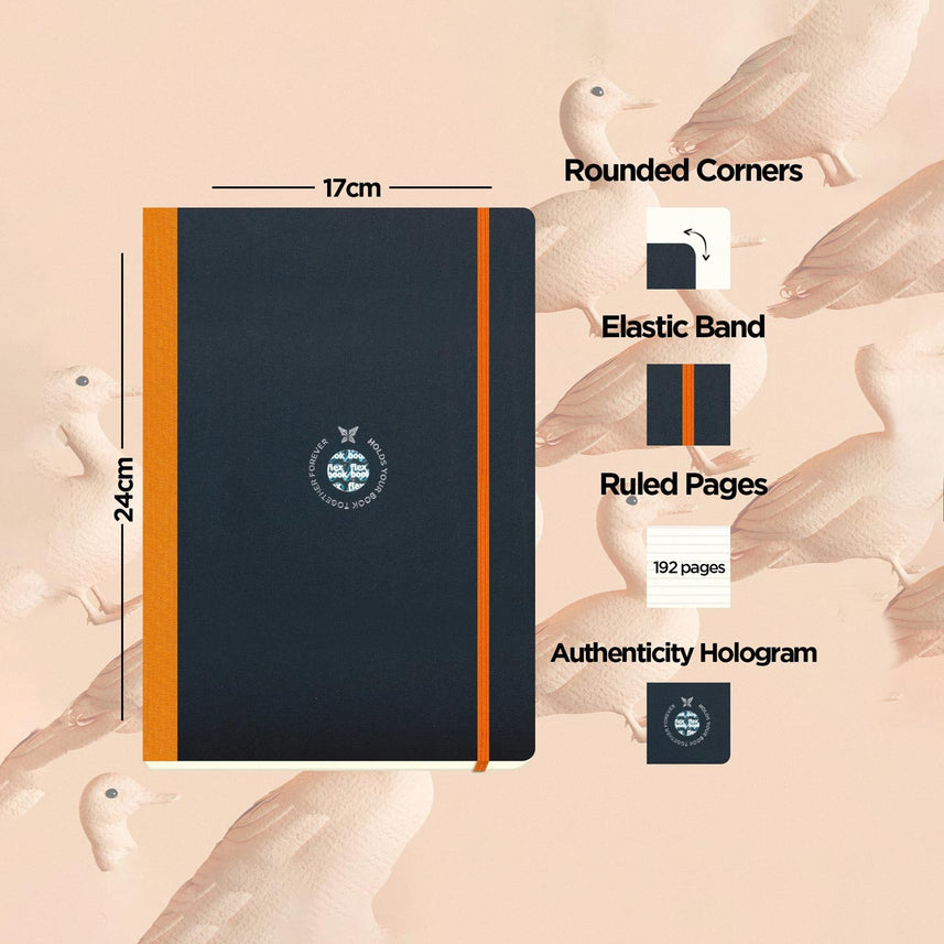 Flexbook | Ruled | Large B5 Size Notebook | Orange | Flex Global