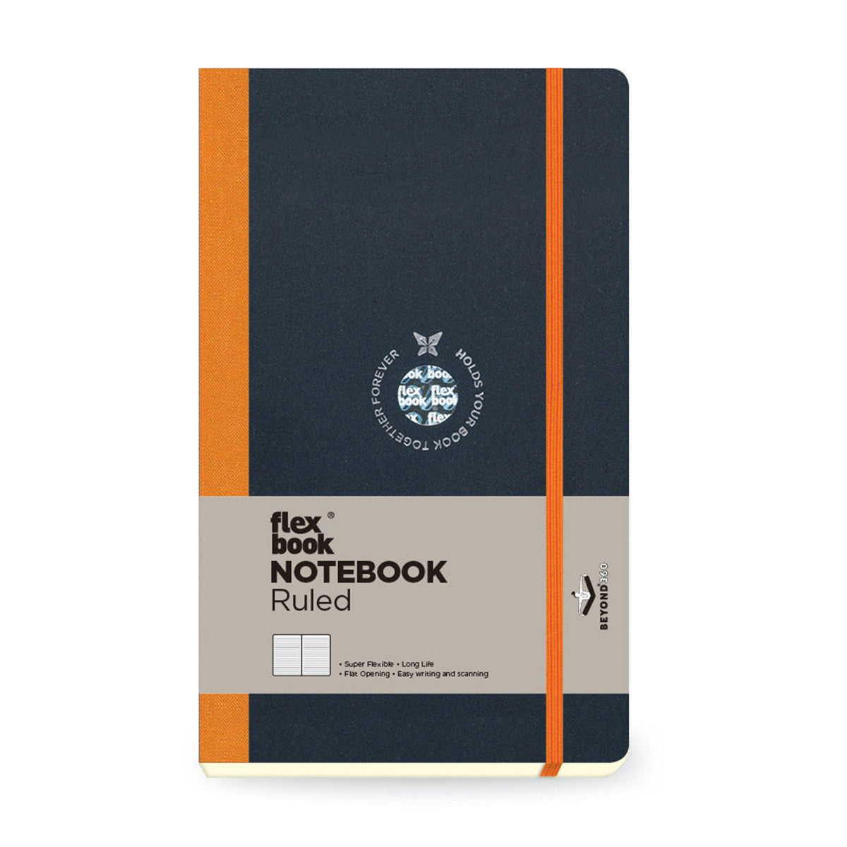 Flexbook | Ruled | Medium A5 Size Notebook | Orange | Flex Global