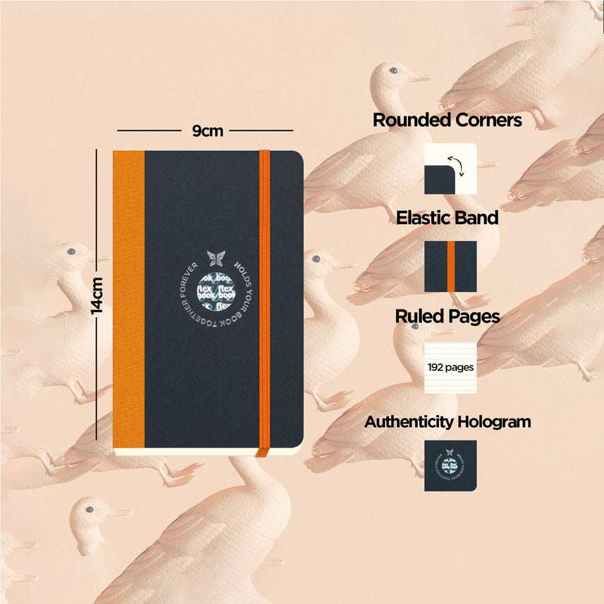 Flexbook | Ruled | Pocket A6 Size Notebook | Orange | Flex Global