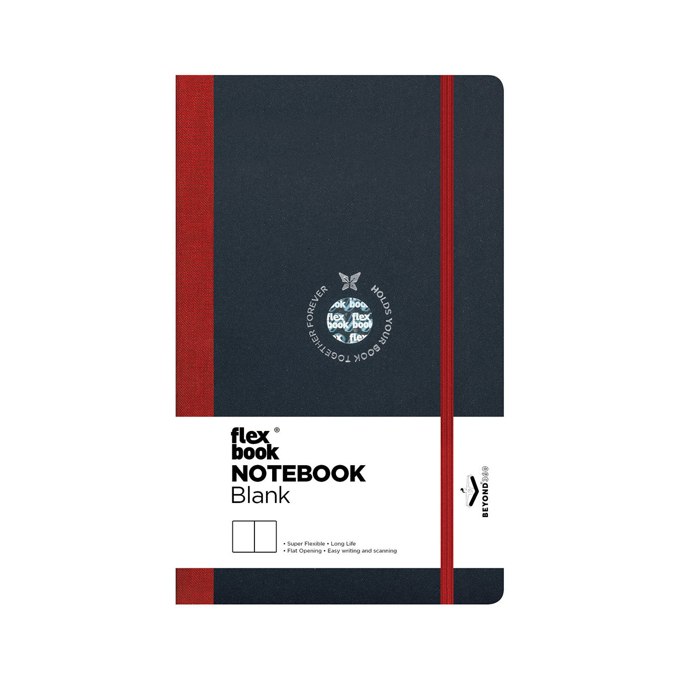 Flexbook | Plain | Medium A5 Size Notebook | Red | Flex Global