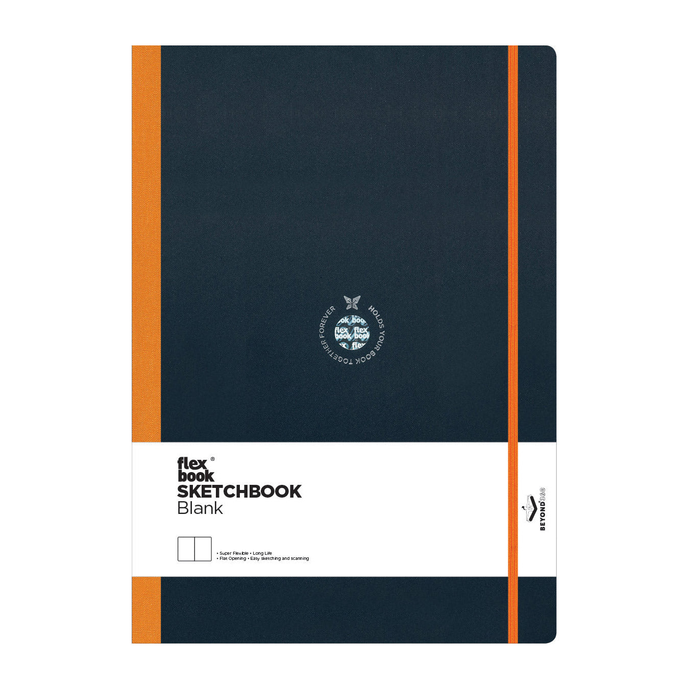 Flexbook | Blank | Large A4 Size Sketchbook | Orange | Flex Global Sketchbook