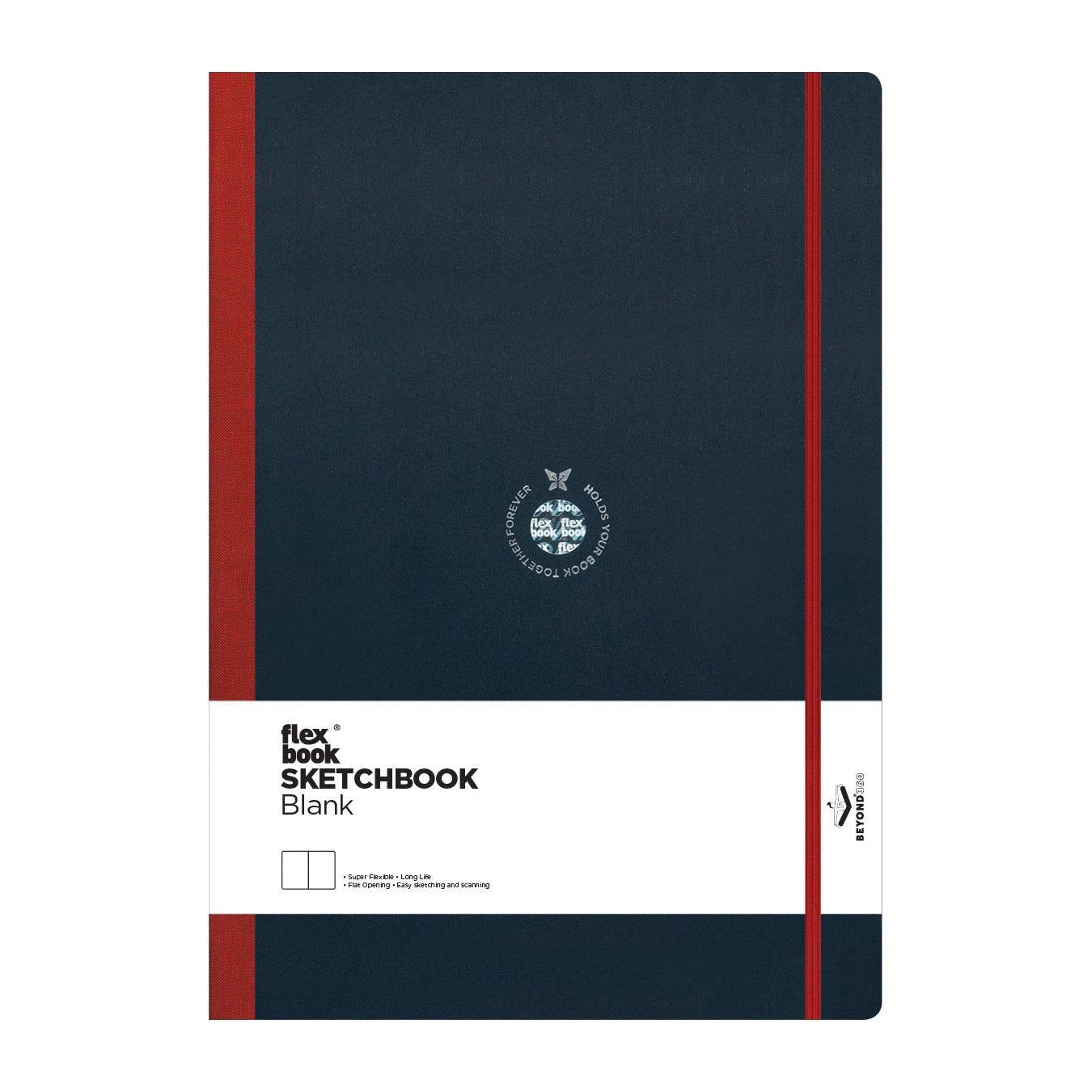 Flexbook | Blank | Medium A5 Size Sketchbook | Red | Flex Global Sketchbook