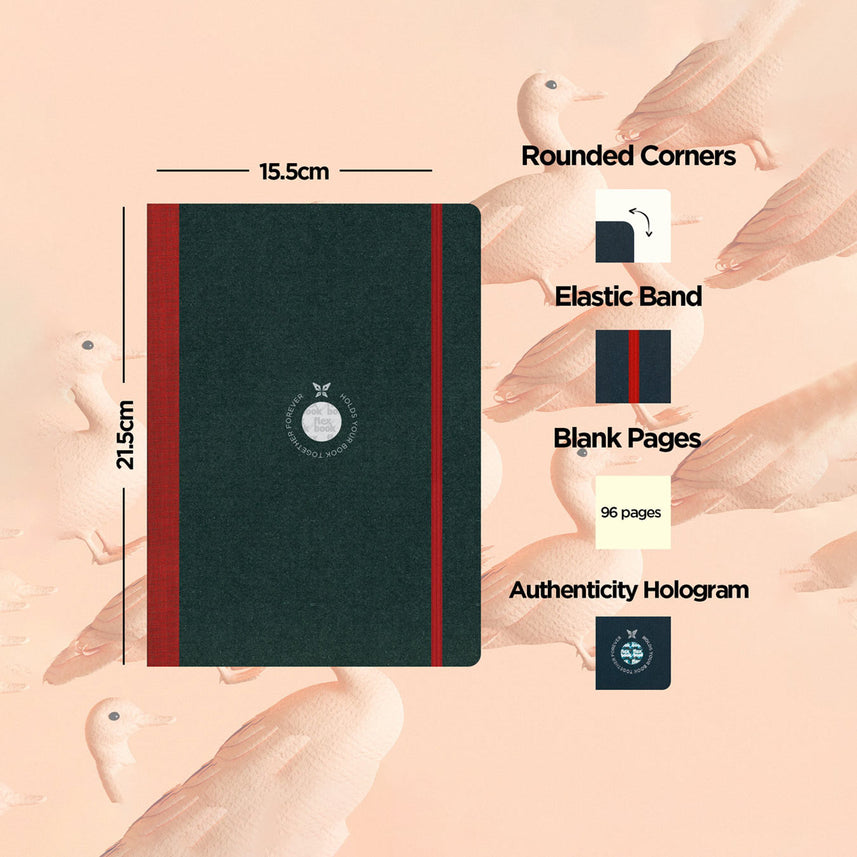 Flexbook | Blank | Medium A5 Size Sketchbook | Red | Flex Global Sketchbook