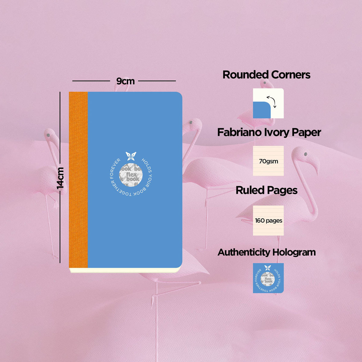 Flexbook | Ruled | Pocket A6 Size Notebook | Blue | Smartbook