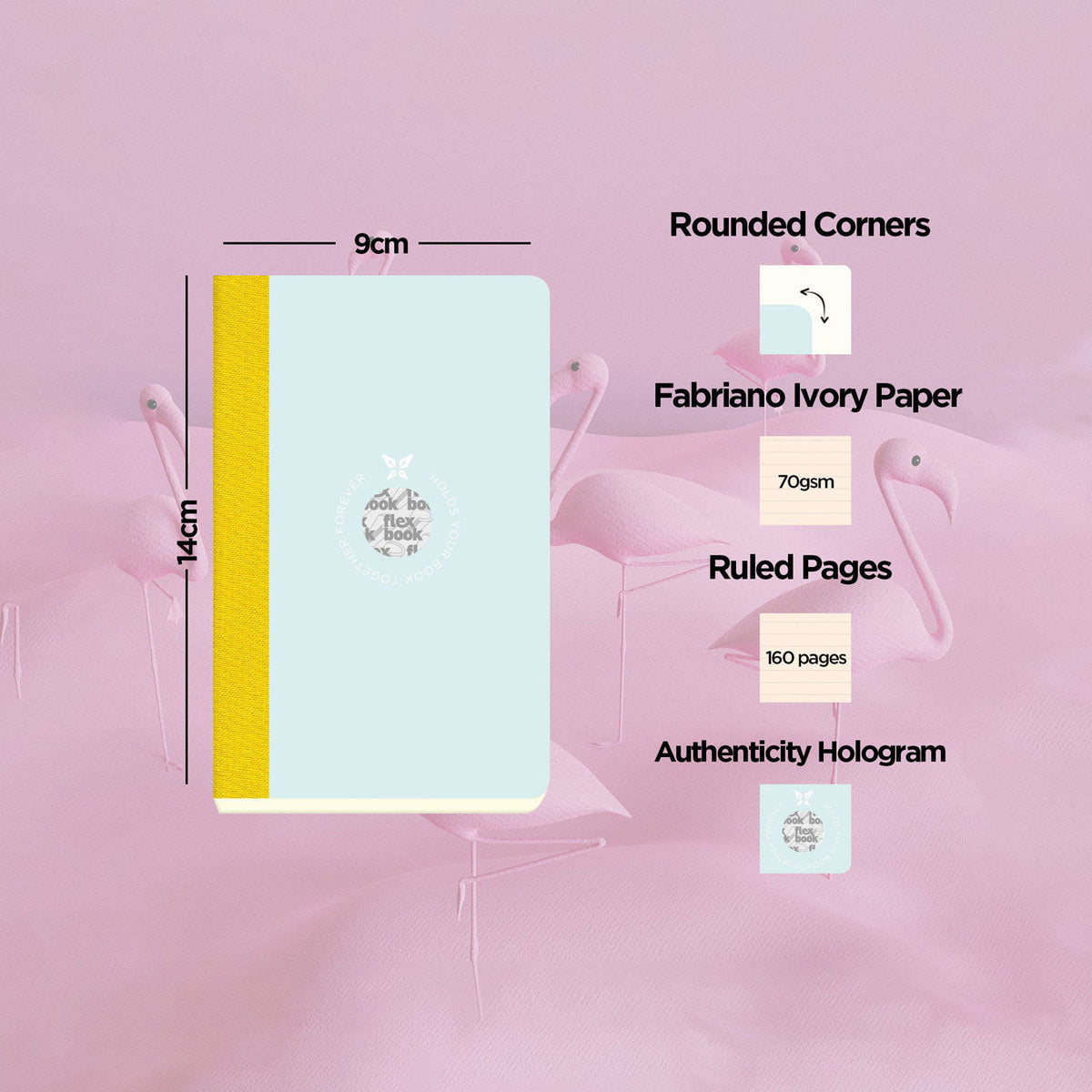Flexbook | Ruled | Pocket A6 Size Notebook | Light Blue-Green | Smartbook