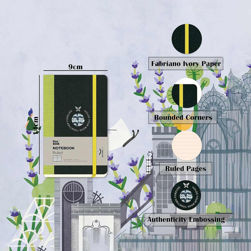 Flexbook | Ruled | Pocket A6 Size Notebook | Light Green | Flex Global