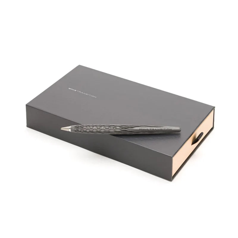 Pininfarina Forever Wave Ethergraf Pencil with Maple Wood Base – Grey