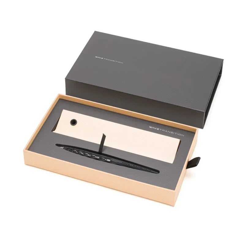 Pininfarina Forever Wave Ethergraf Pencil with Maple Wood Base – Black