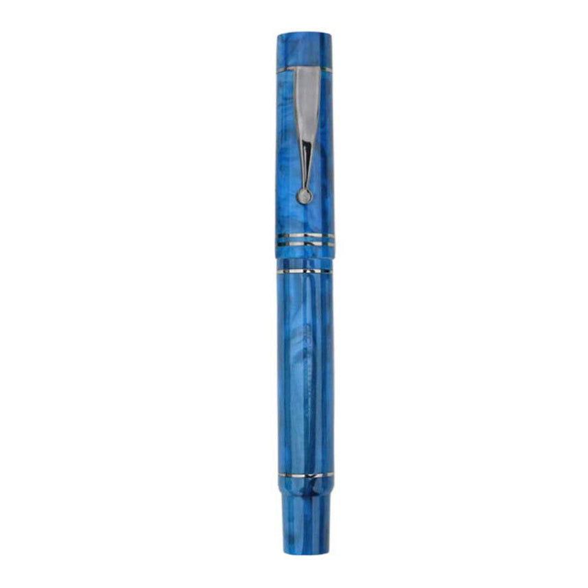 GIOIA Alleria Grotta Azzurra Blue Fountain Pen – Chrome Trim