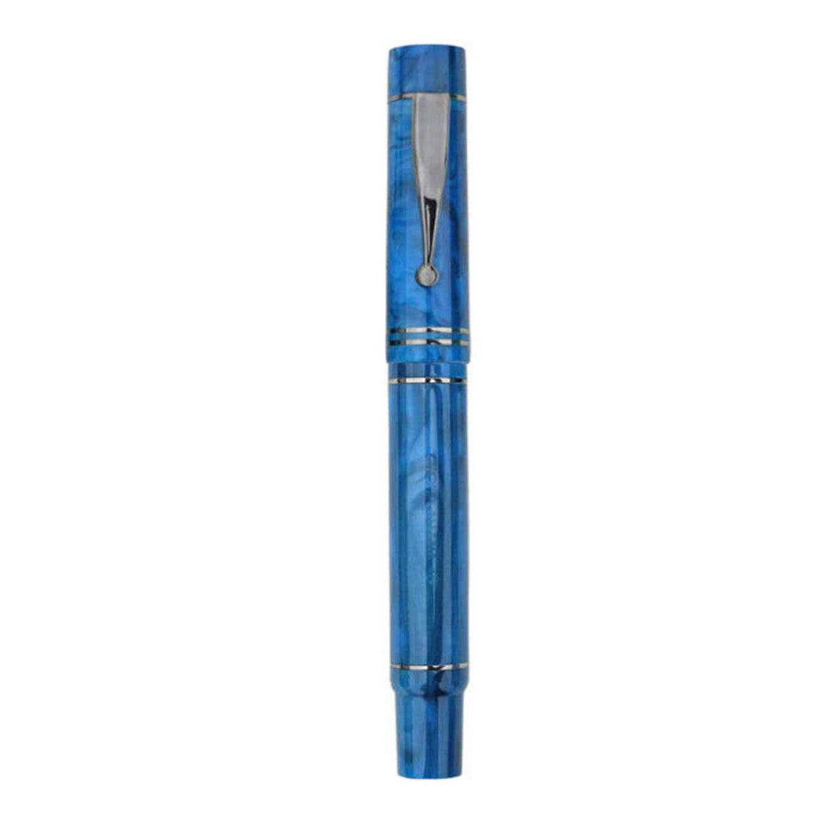 GIOIA Alleria Grotta Azzurra Blue Fountain Pen – Chrome Trim